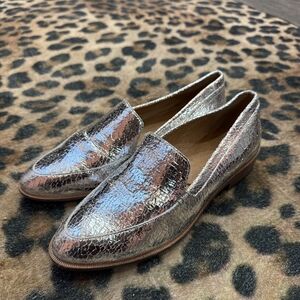 Madewell Silver Loafers